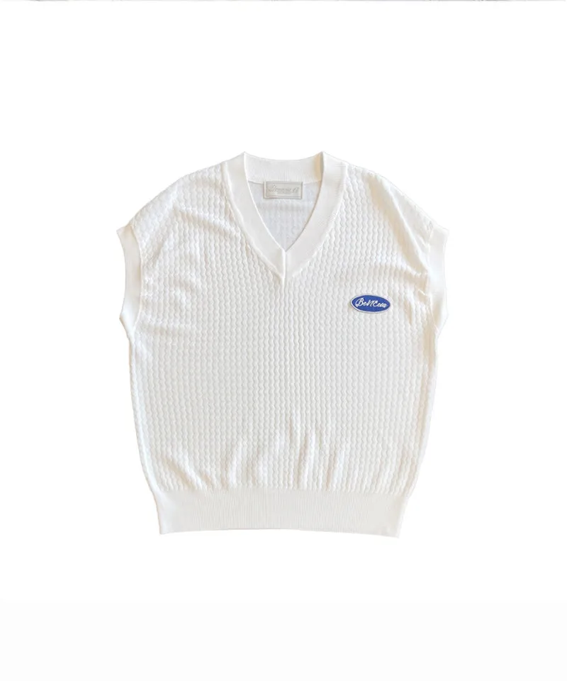 BENECIA 12 Zigzag Vest - White