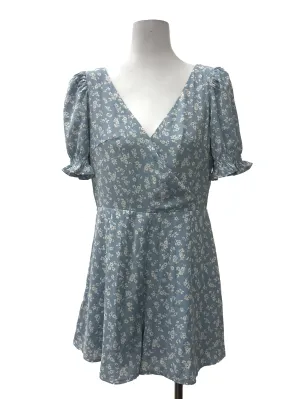 Blue Floral Romper TTR