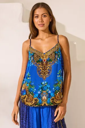 Blue Leopardess Cami Top