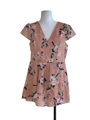 Blush Pink Floral Romper