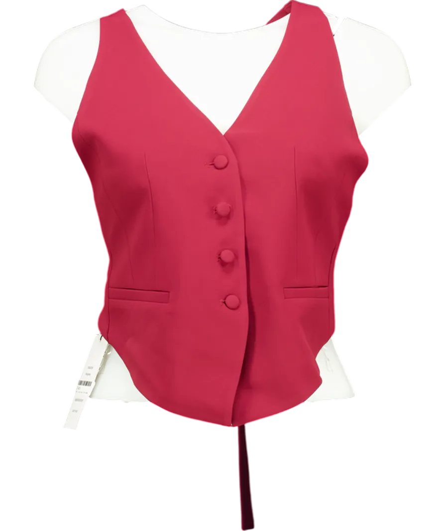 BOA Red Backless Halter Waistcoat UK S