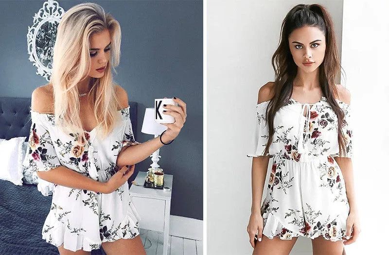 Bohemian flared romper