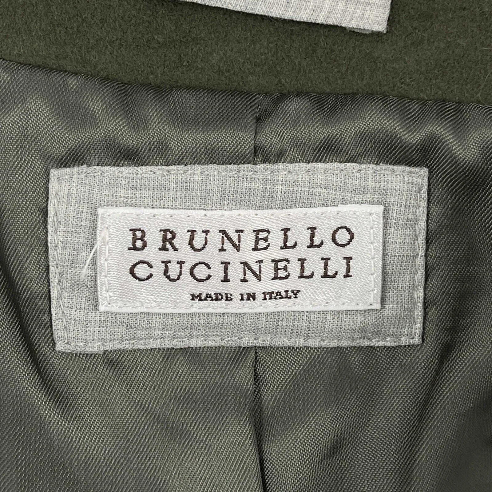 Brunello Cucinelli Cashmere Military Blazer Dark Green Kids' 12 Adult S/M Jacket