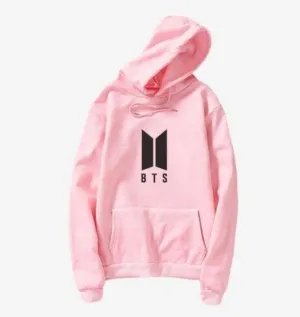 BTS Baby Pink Hoodie Pocket Drawstring Hooded Casual Pullover 13