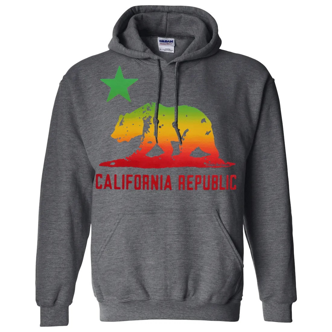 California Republic Rasta Bear Flag Asst Colors Sweatshirt Hoodie