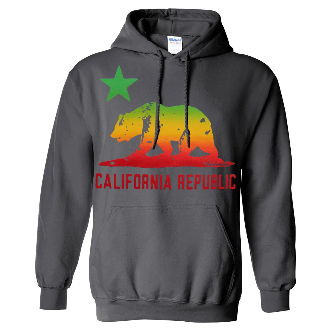 California Republic Rasta Bear Flag Asst Colors Sweatshirt Hoodie