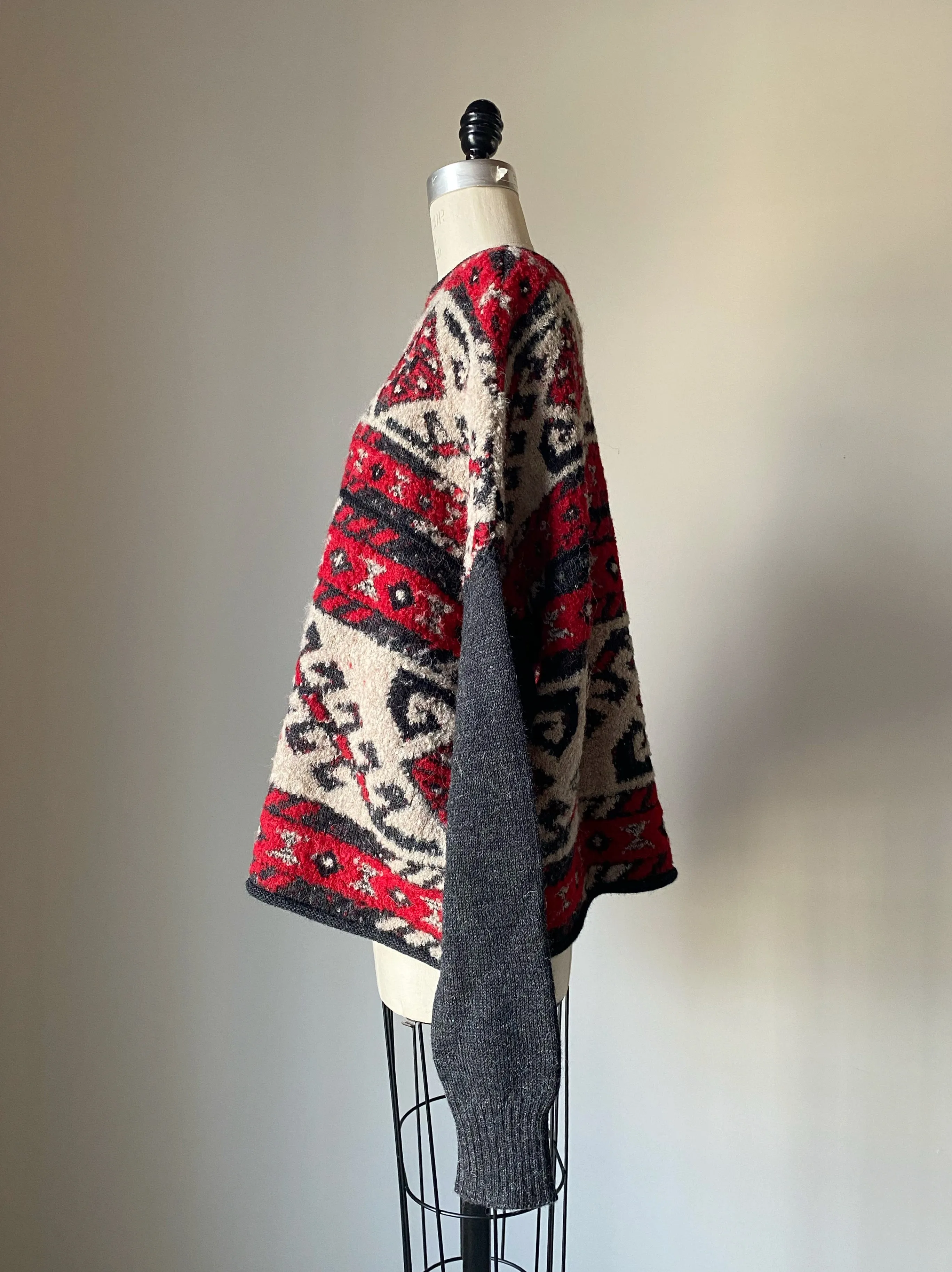 carpet border fragment knit pullover