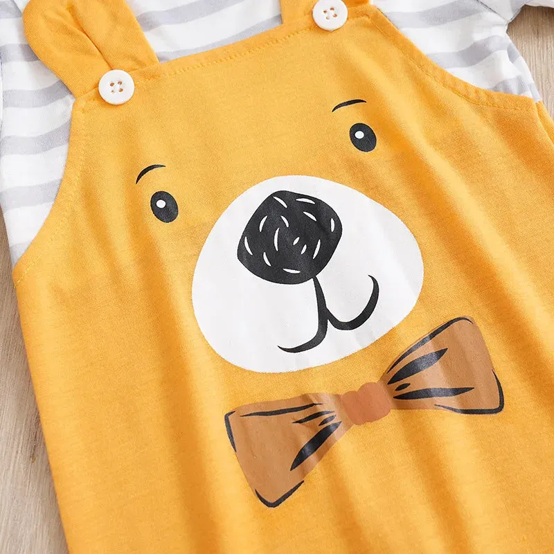 Cartoon Animal Bear Romper for Baby Boys and Girls