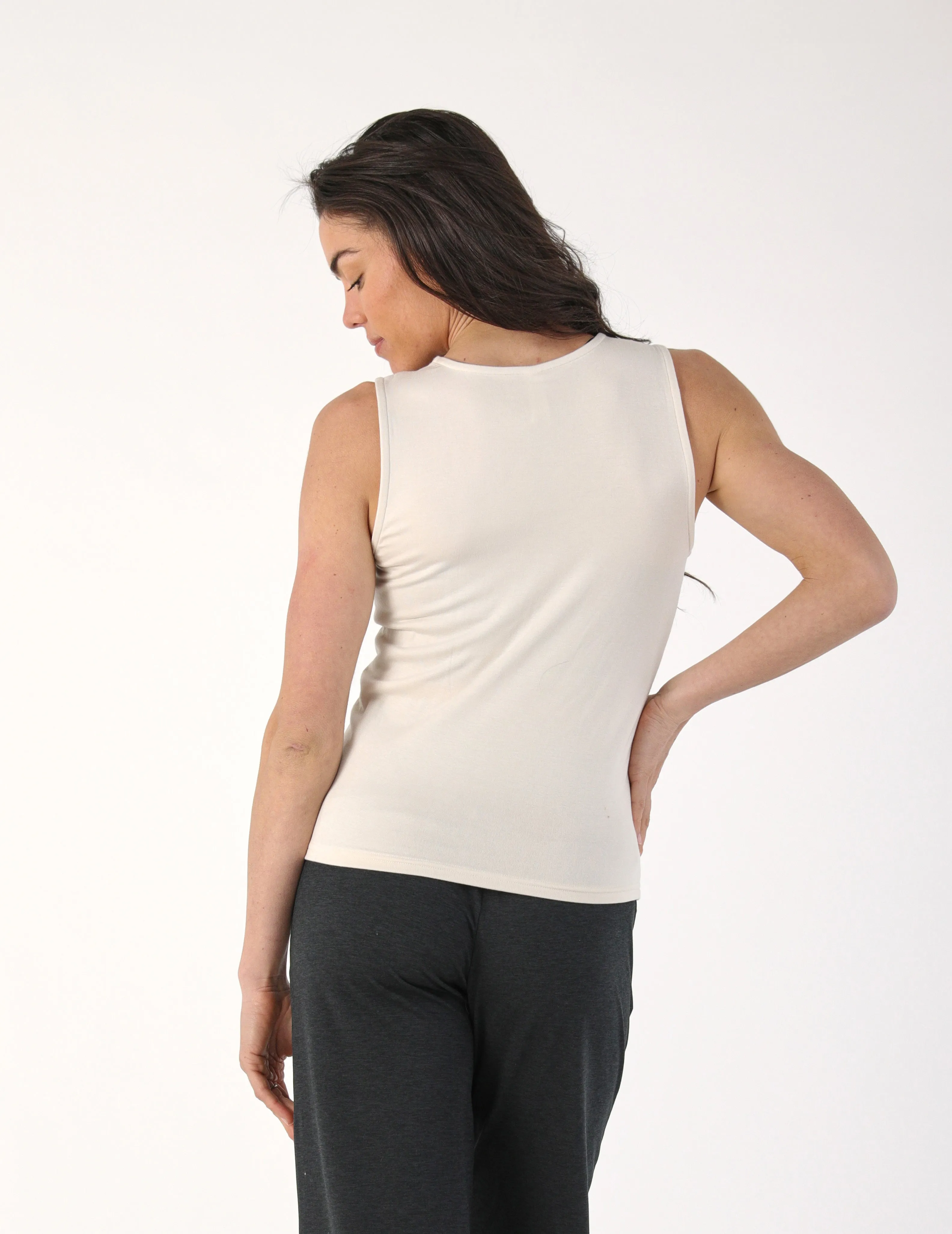 Cassie Tank: Oatmilk