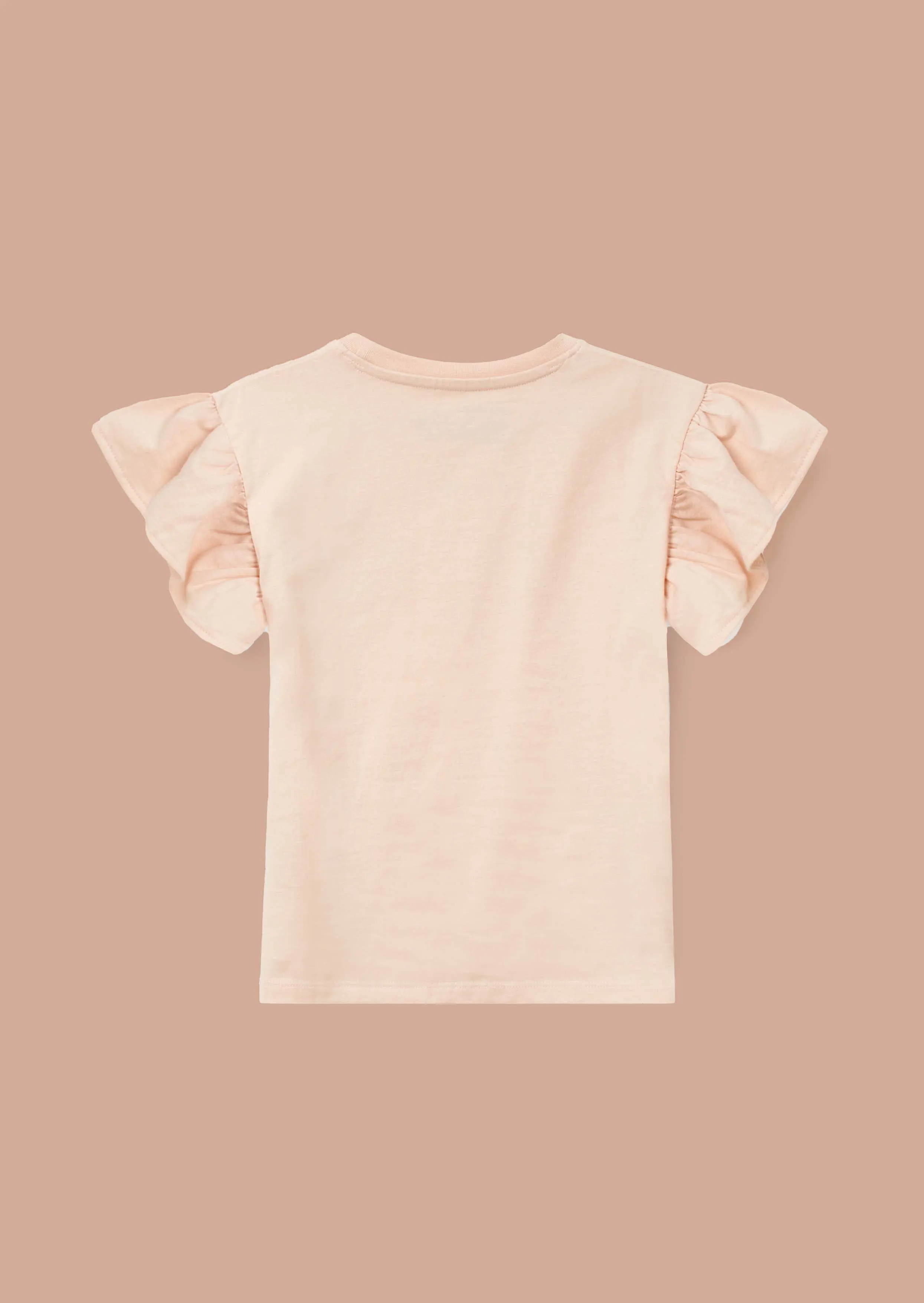 Clara Orange Crochet Flower T Shirt