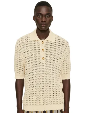CMMN SWDN CURT KNIT ECRU