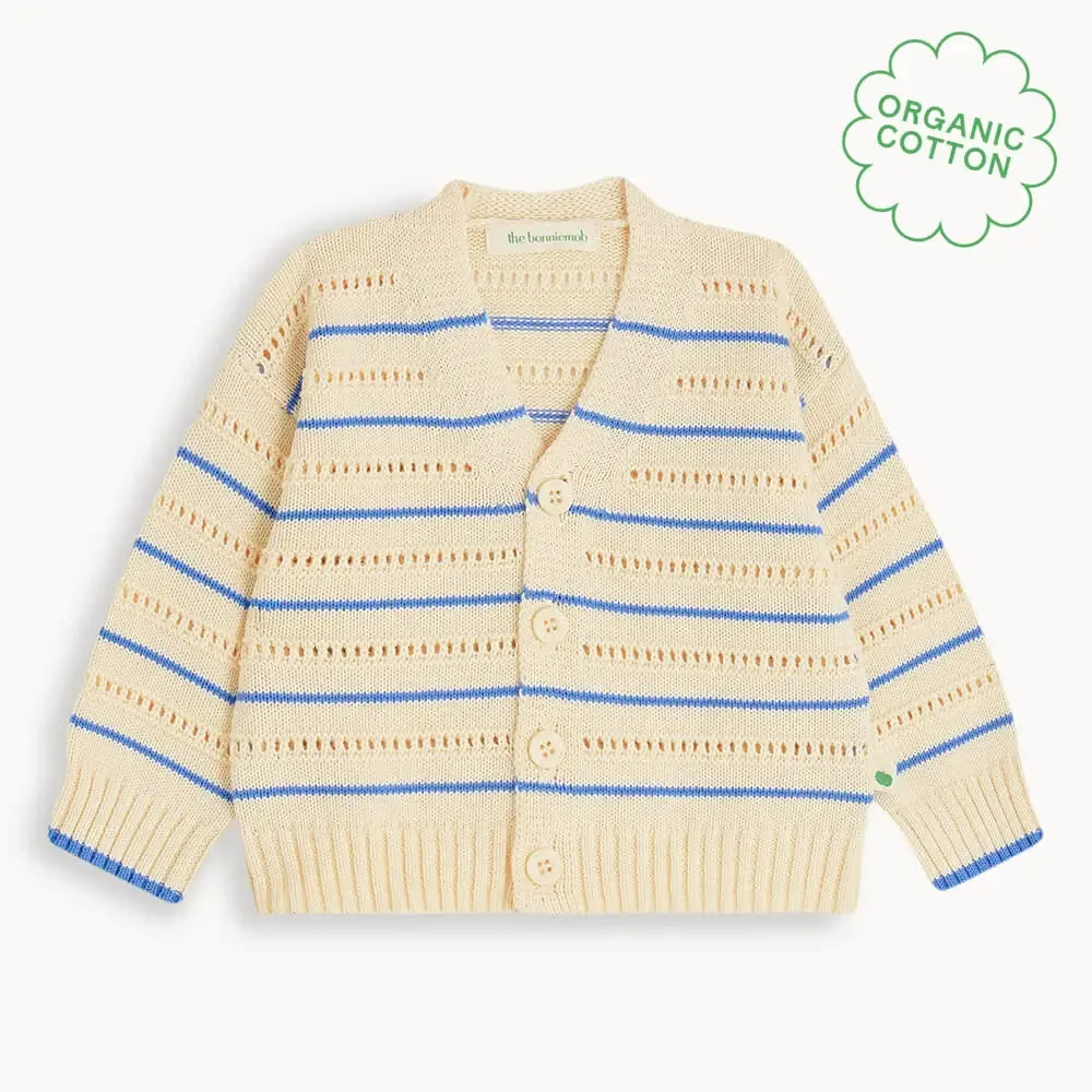 Como - Blue Stripe Knit Baby & Kids Cardigan