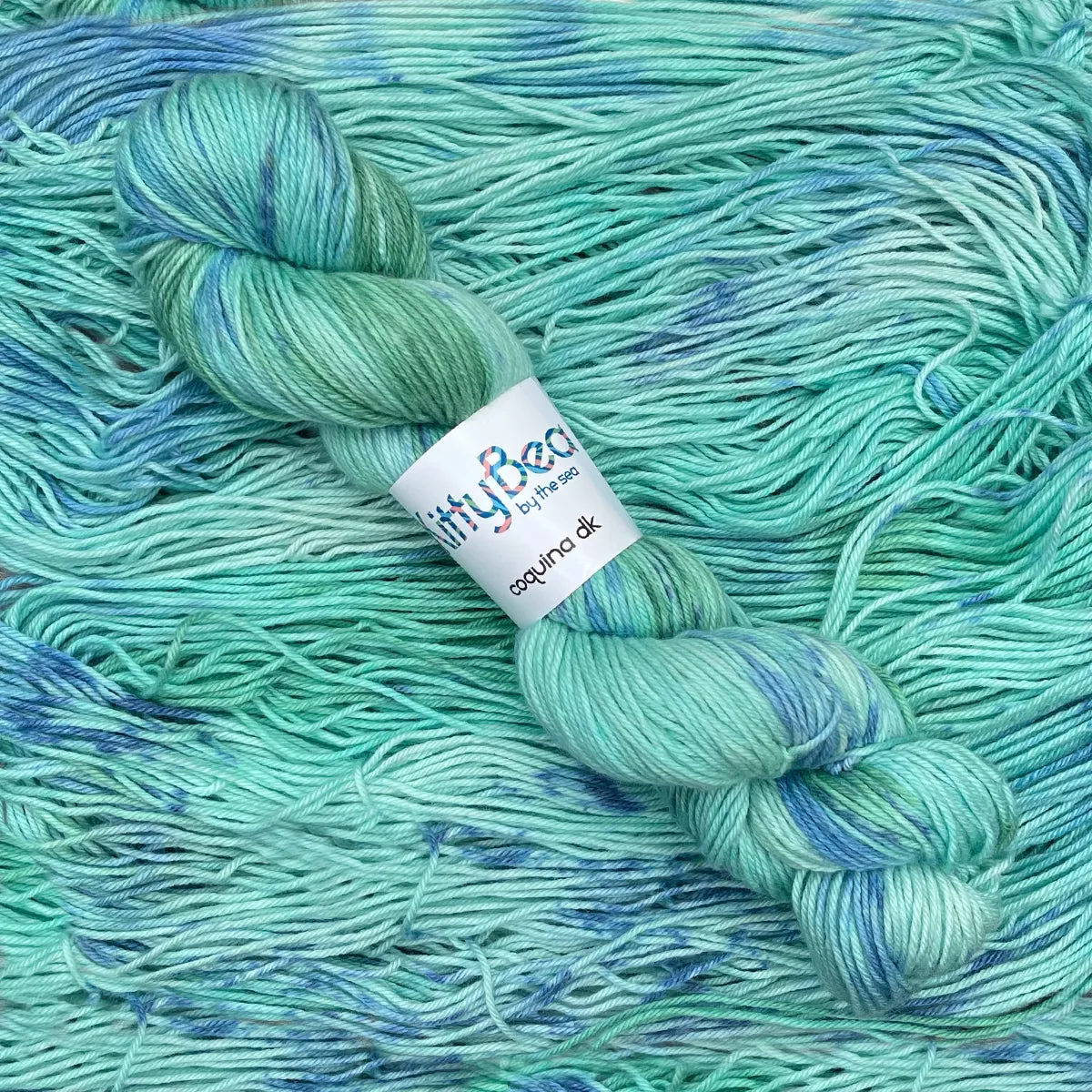 Coquina DK: Superwash Merino Wool & Cotton Yarn | Hand-Dyed Skeins | KittyBea by the Sea