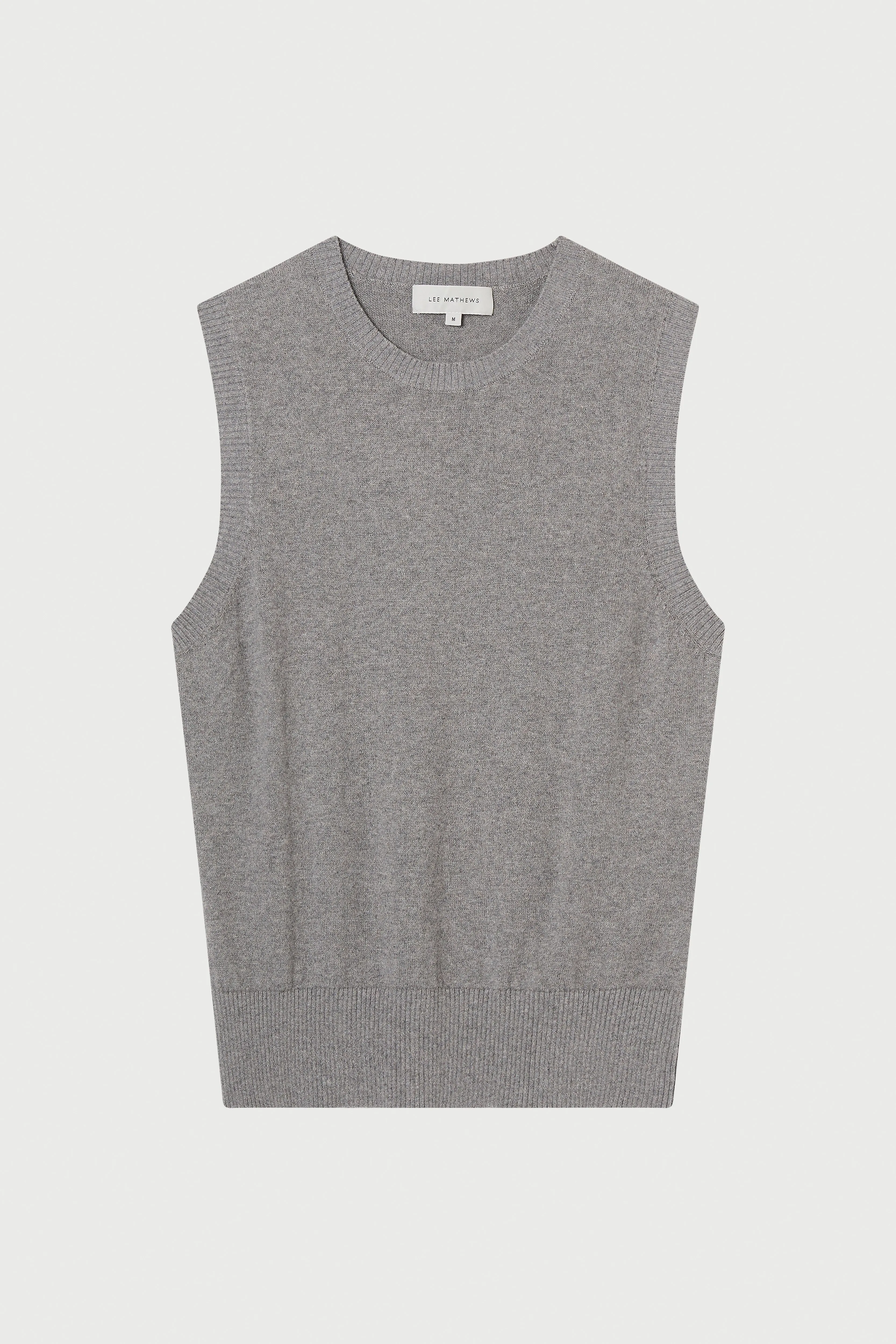 Cotton Cashmere Crew Neck Tank