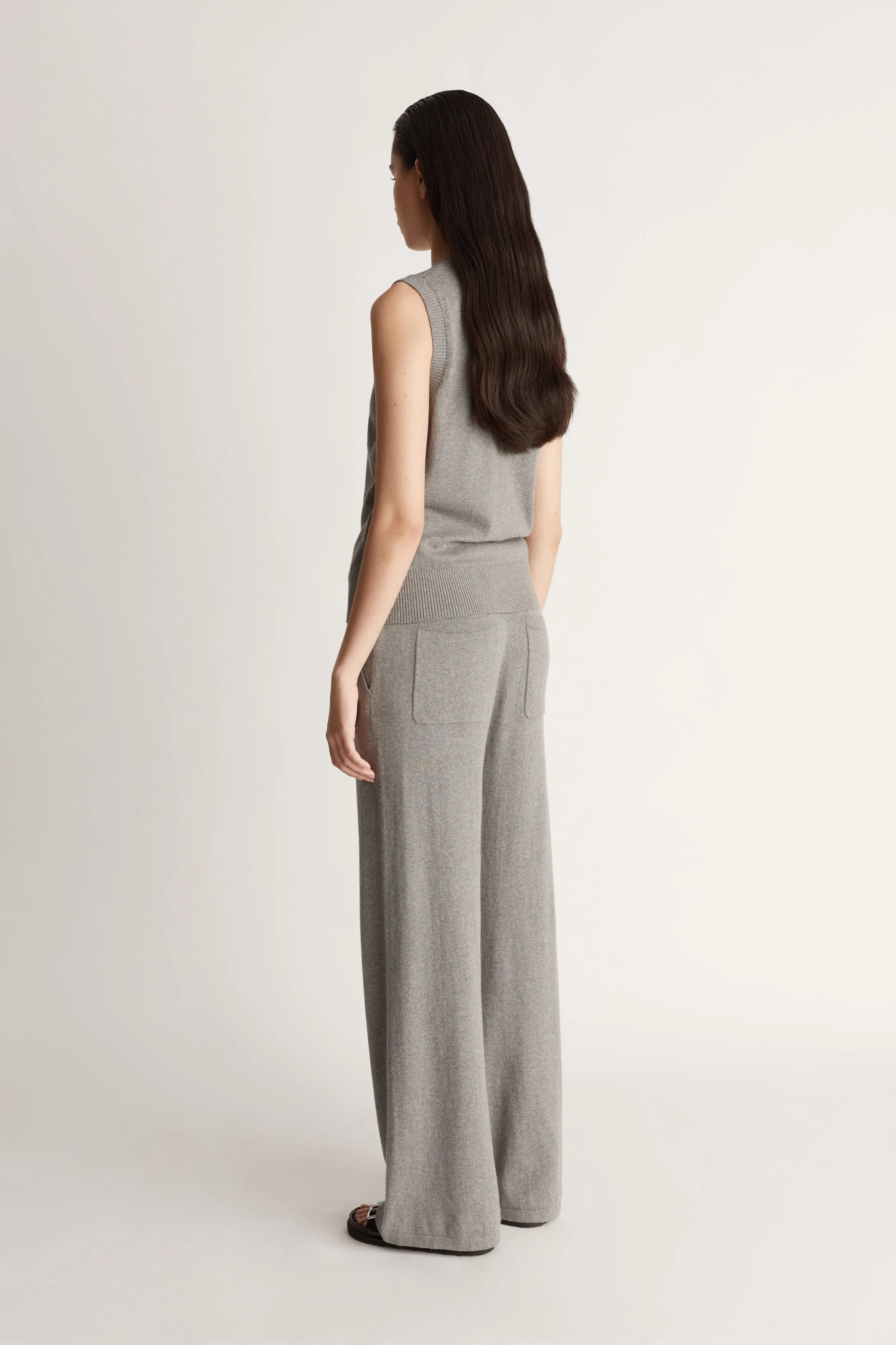 Cotton Cashmere Crew Neck Tank