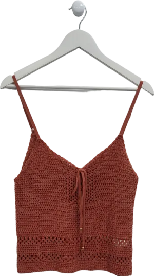 cotton on Orange Crochet Cami UK S