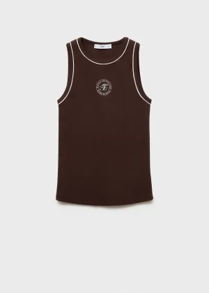 Cotton top printed message