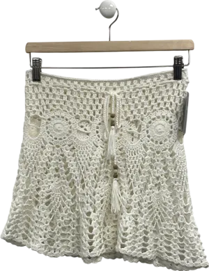 Cream Crochet Skirt UK S