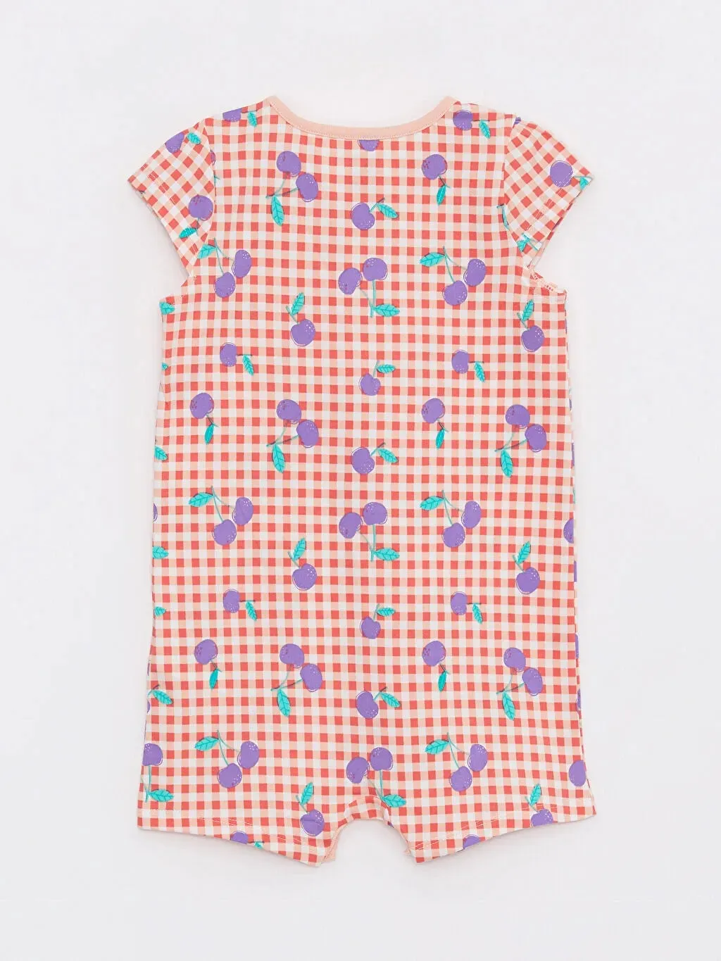 Crew Neck Short Sleeve Cotton Baby Girl Rompers 2 Pack