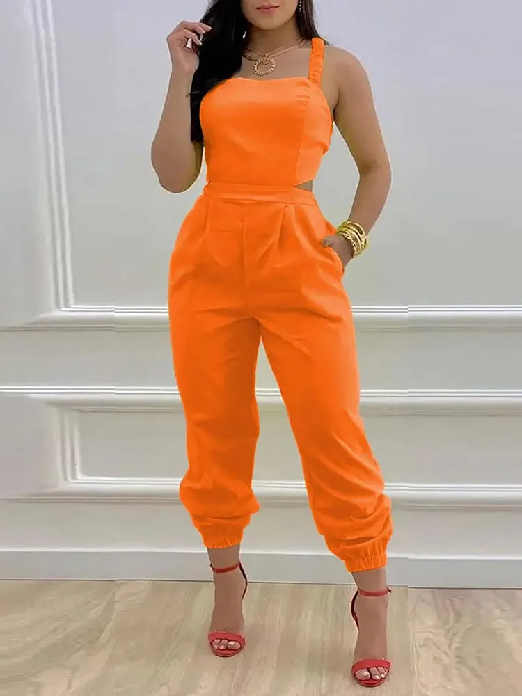 Criss Cross Back Jumpsuit