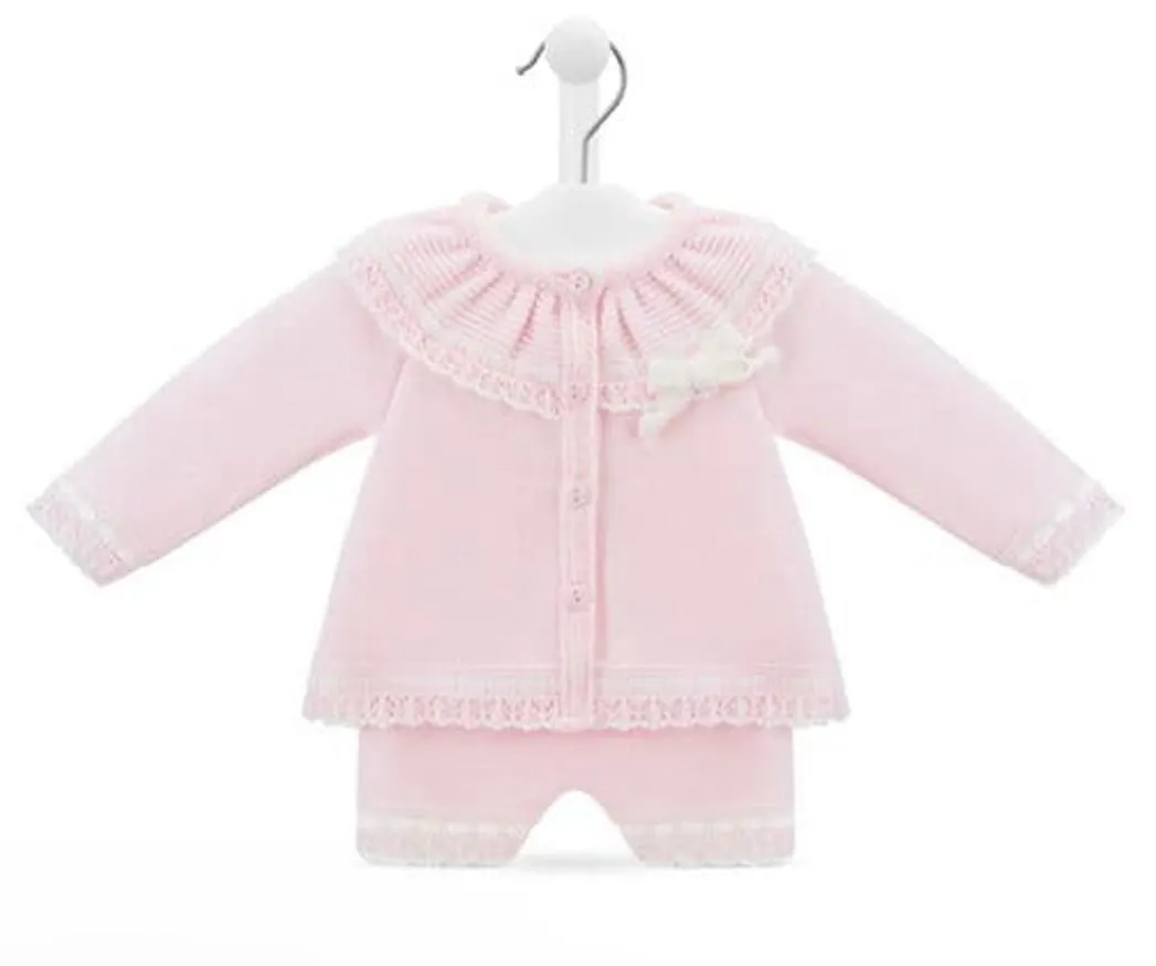 Dandelion Girl's Pink Two Piece Knitted Set