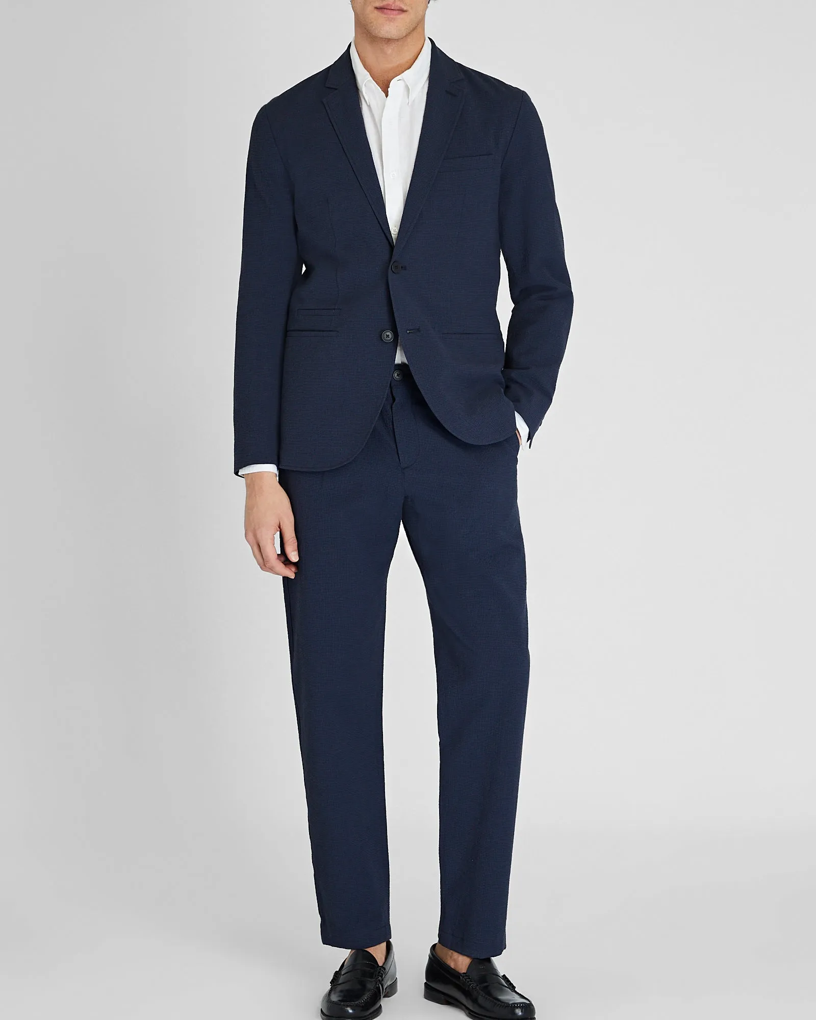 Deconstructed Seersucker Blazer