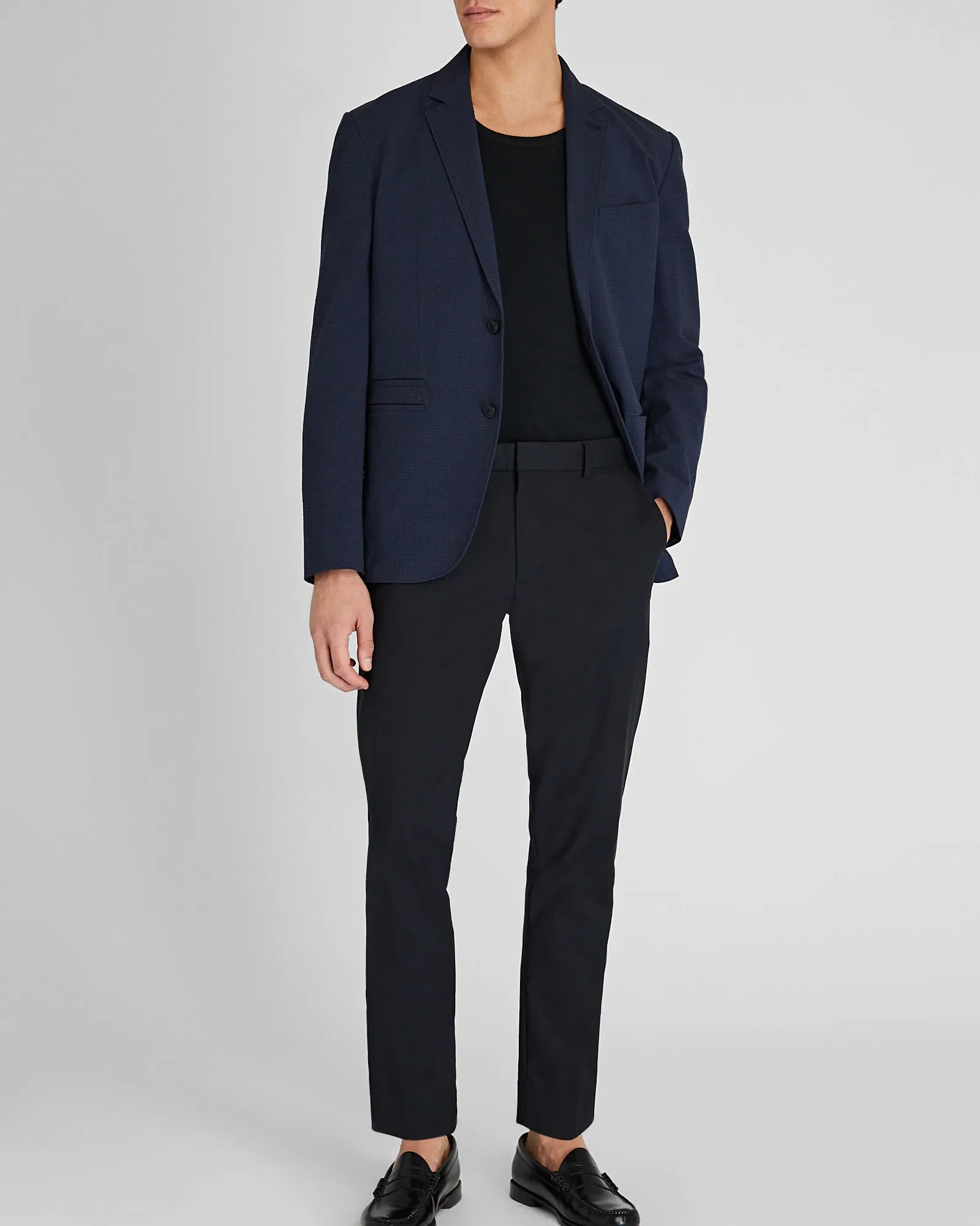 Deconstructed Seersucker Blazer