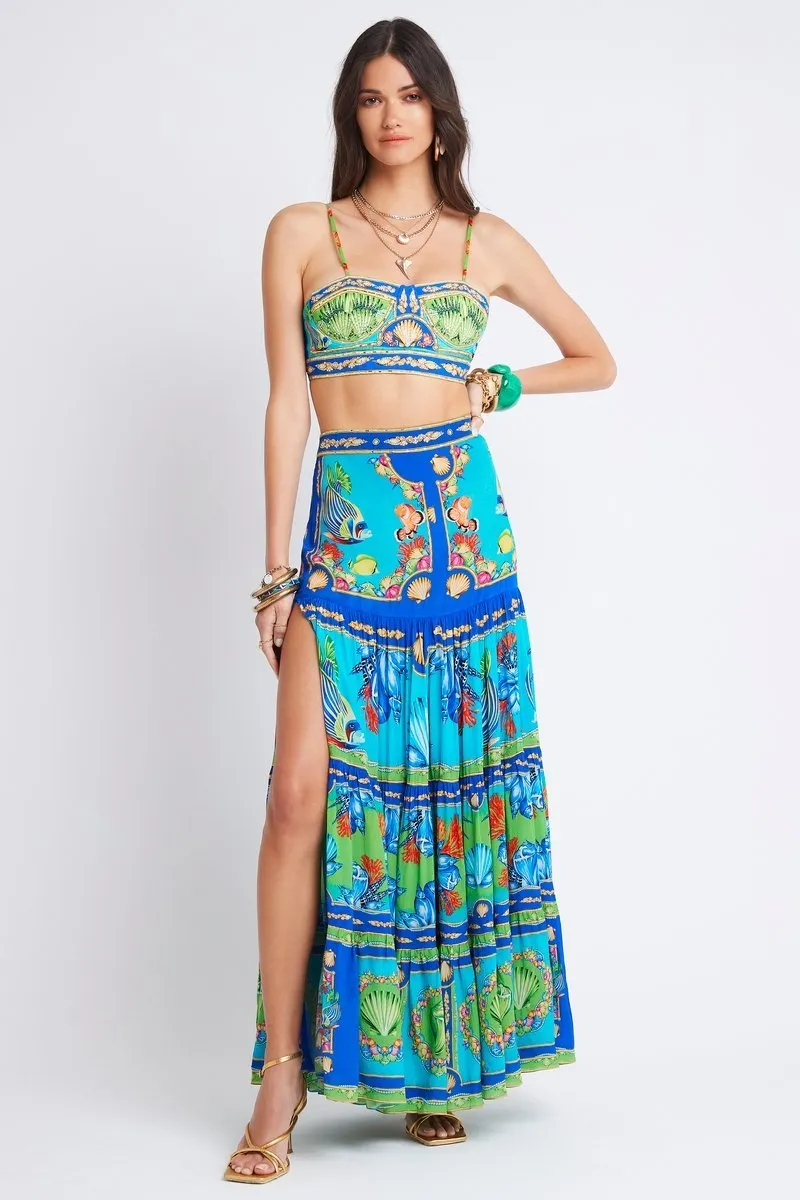 DEEP IN THE OCEAN MAXI SKIRT