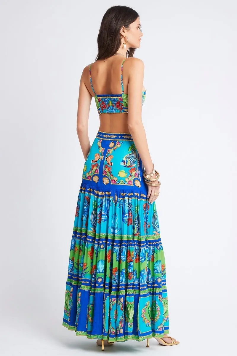 DEEP IN THE OCEAN MAXI SKIRT