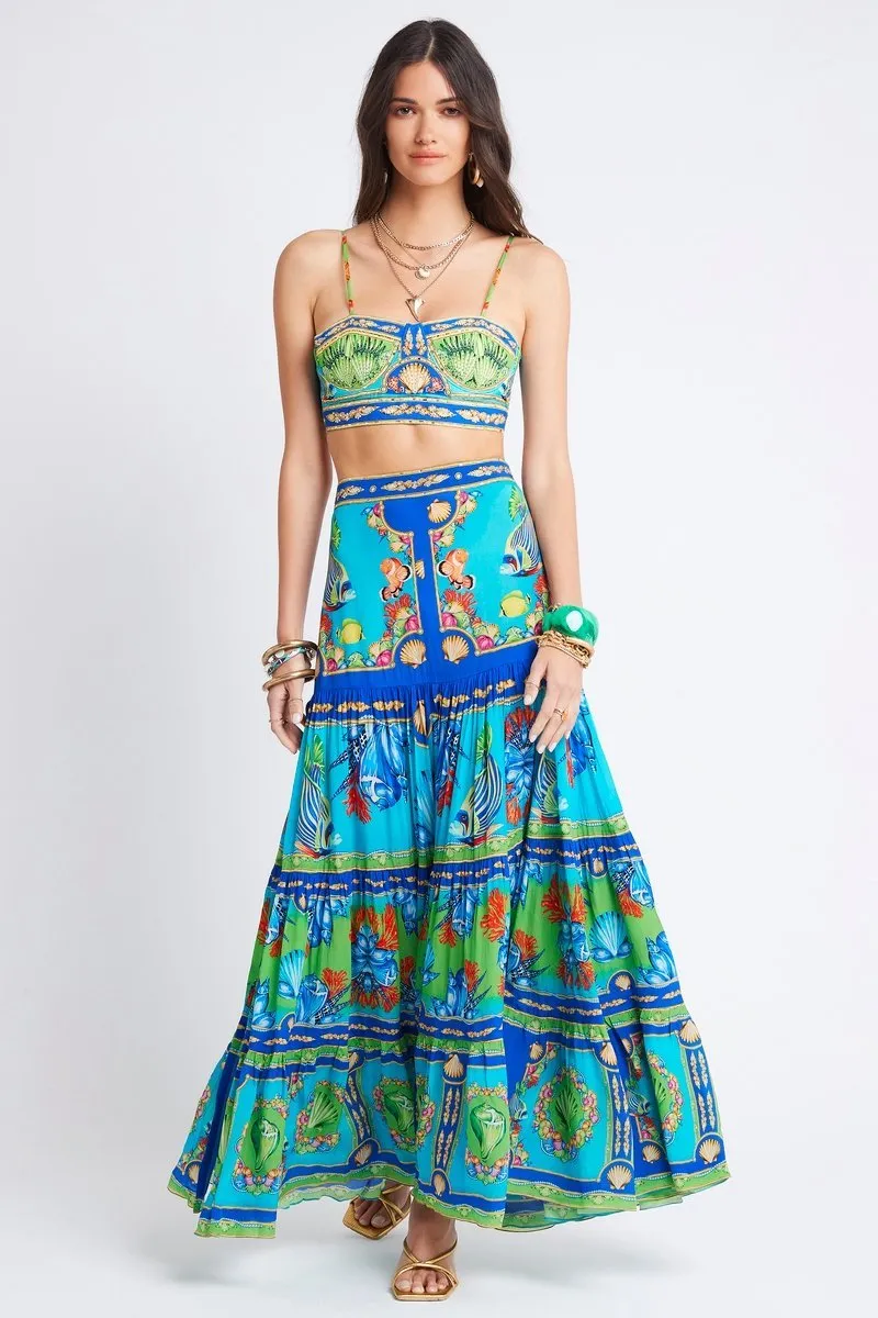 DEEP IN THE OCEAN MAXI SKIRT