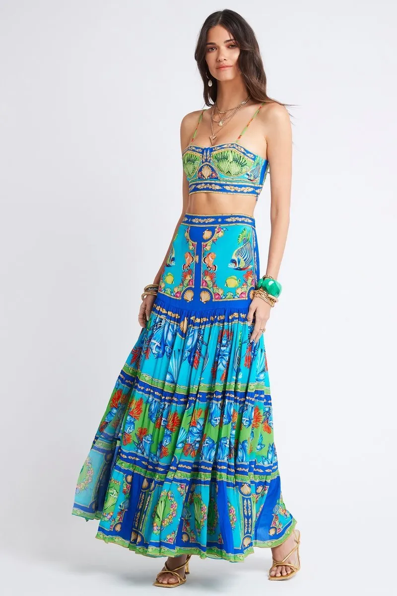 DEEP IN THE OCEAN MAXI SKIRT