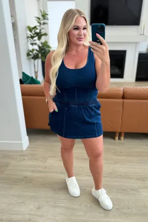 Denim Skort - Dark Denim