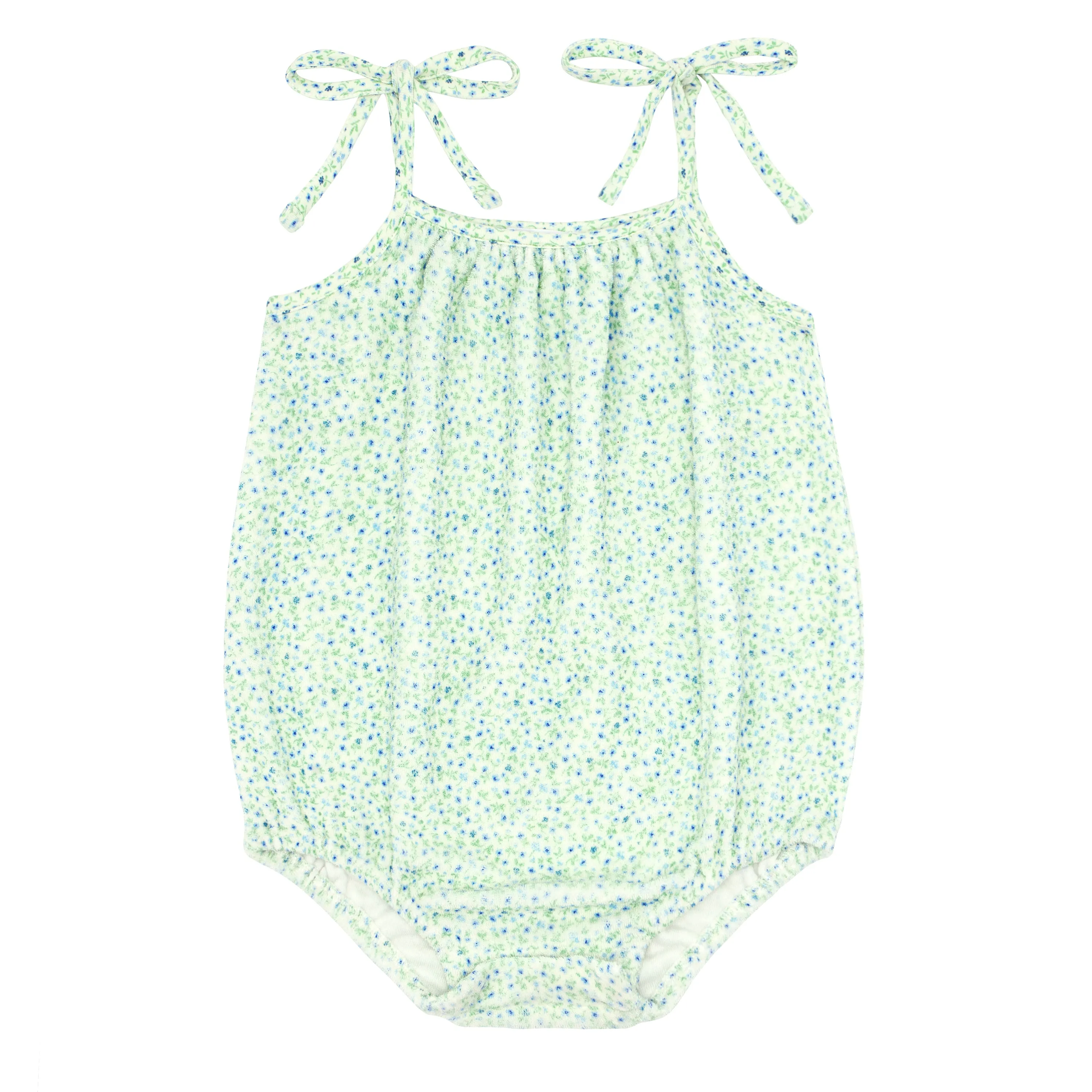 Ditsy Floral French Terry Tie Romper