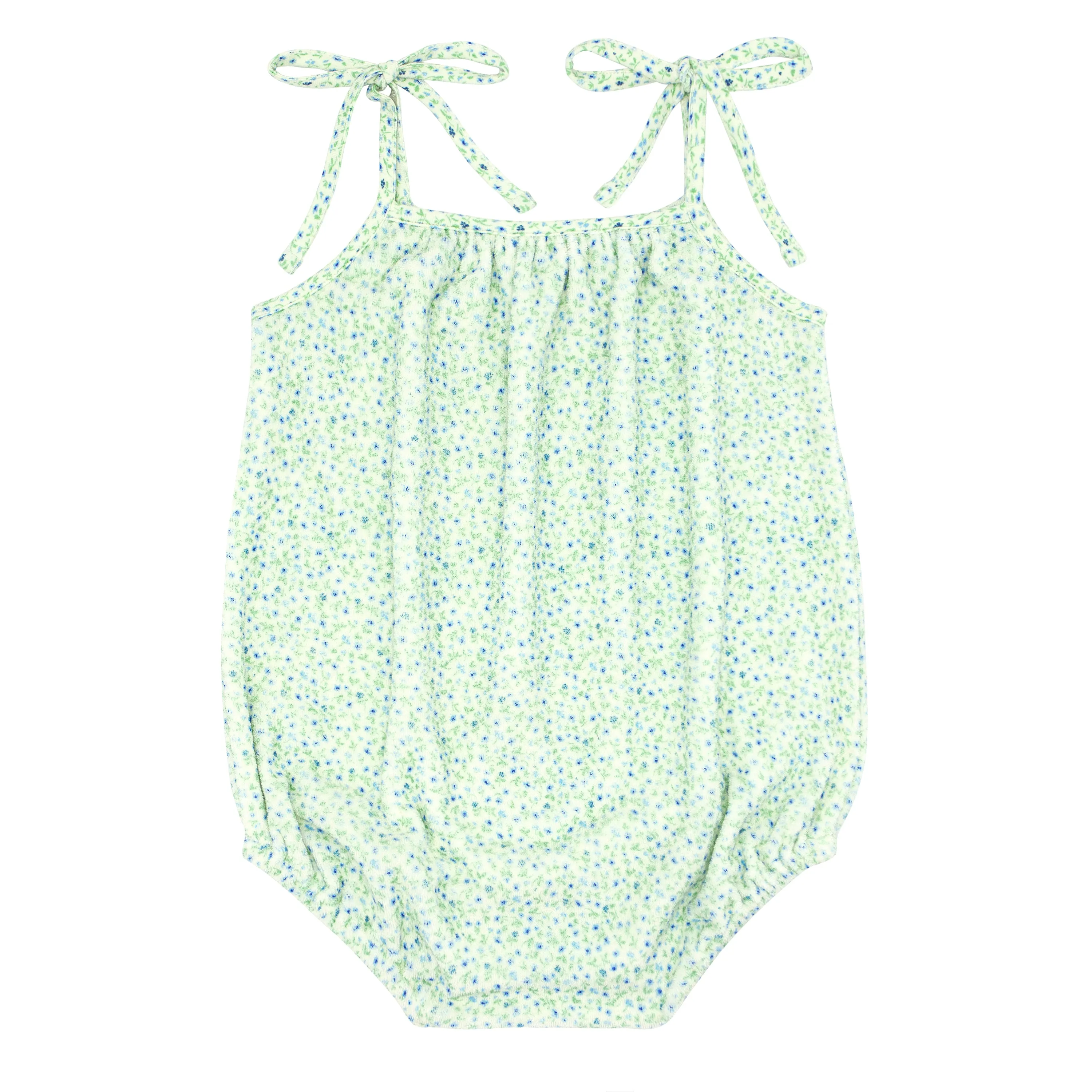 Ditsy Floral French Terry Tie Romper