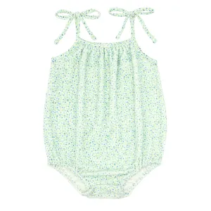 Ditsy Floral French Terry Tie Romper