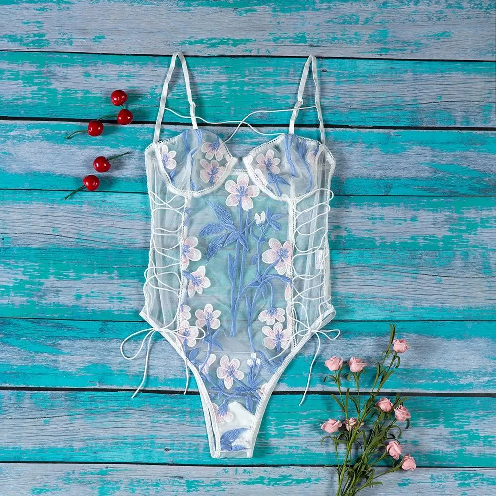 Elle Sheer Floral Bodysuit