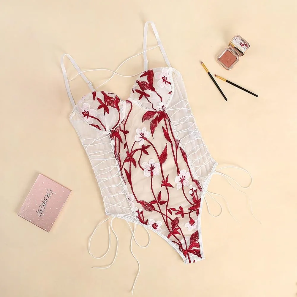 Elle Sheer Floral Bodysuit