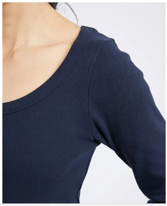 Elm Lifestyle II CRYSTAL L/S Tee - navy