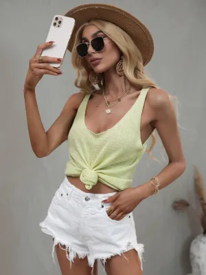 Essence Knit Tank - Green