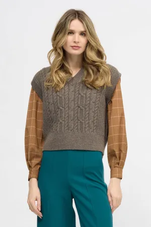 Fairywren Vest Brown Melange