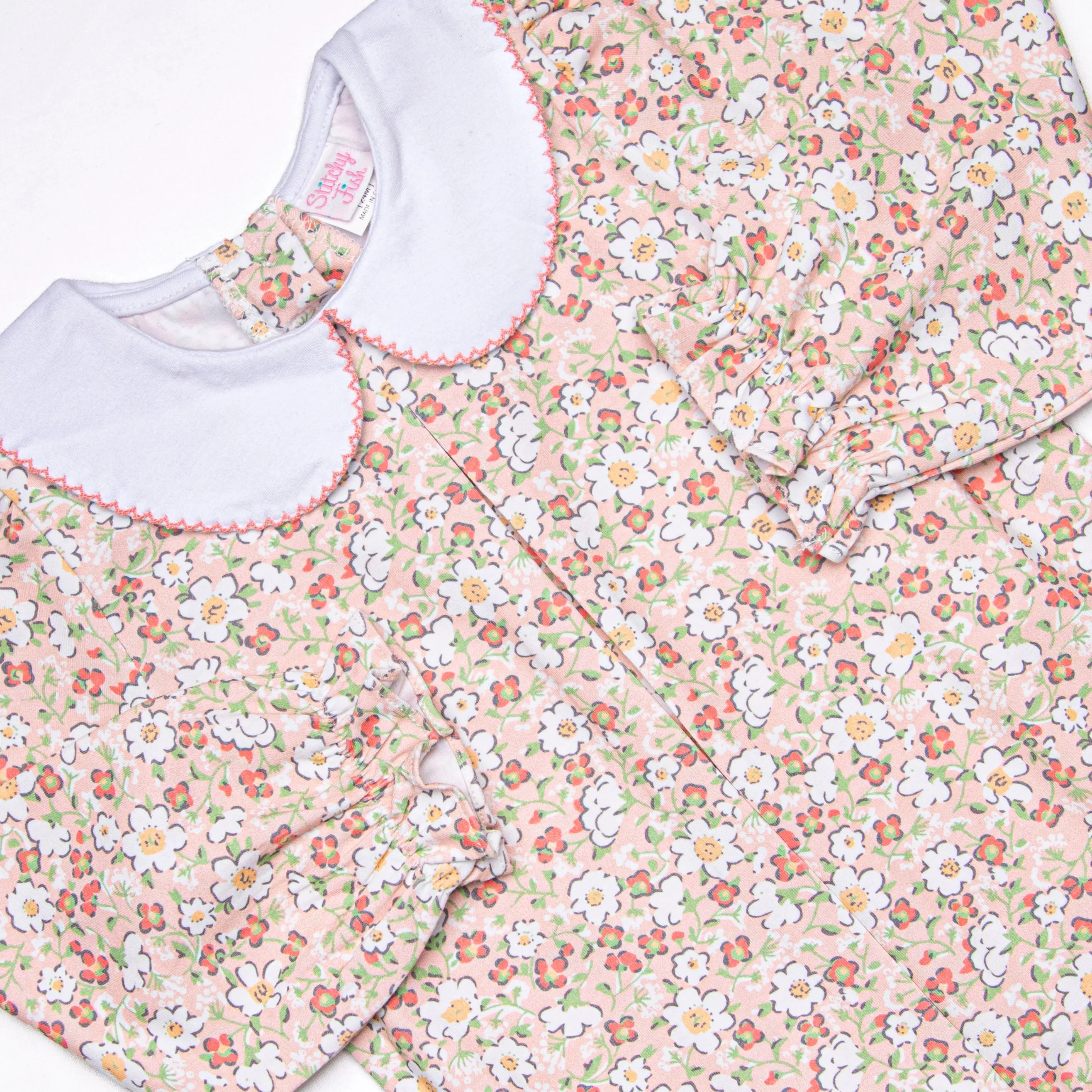 Fall Flowers Romper, Yellow