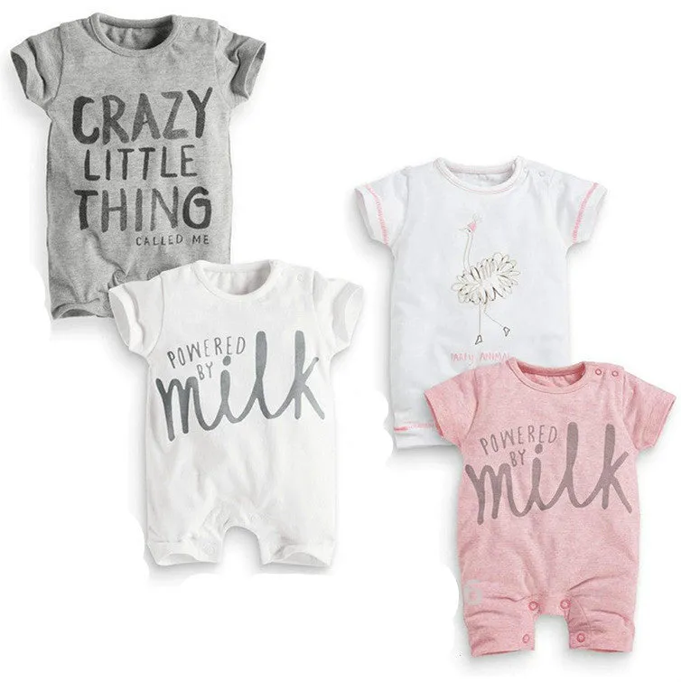 Fashion baby Romper unisex cotton Short sleeve born baby clothes s jumpsuit Infant clothing set roupas de