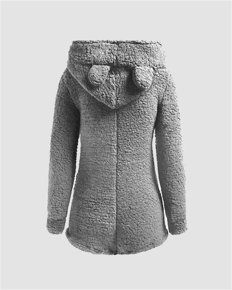 Fleece Bunny Ear Jumpsuit