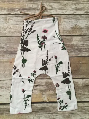 Floral & White Romper