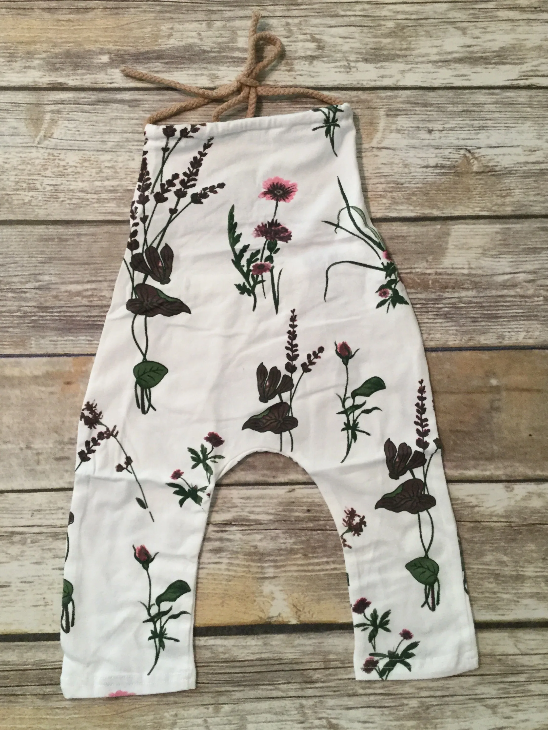 Floral & White Romper
