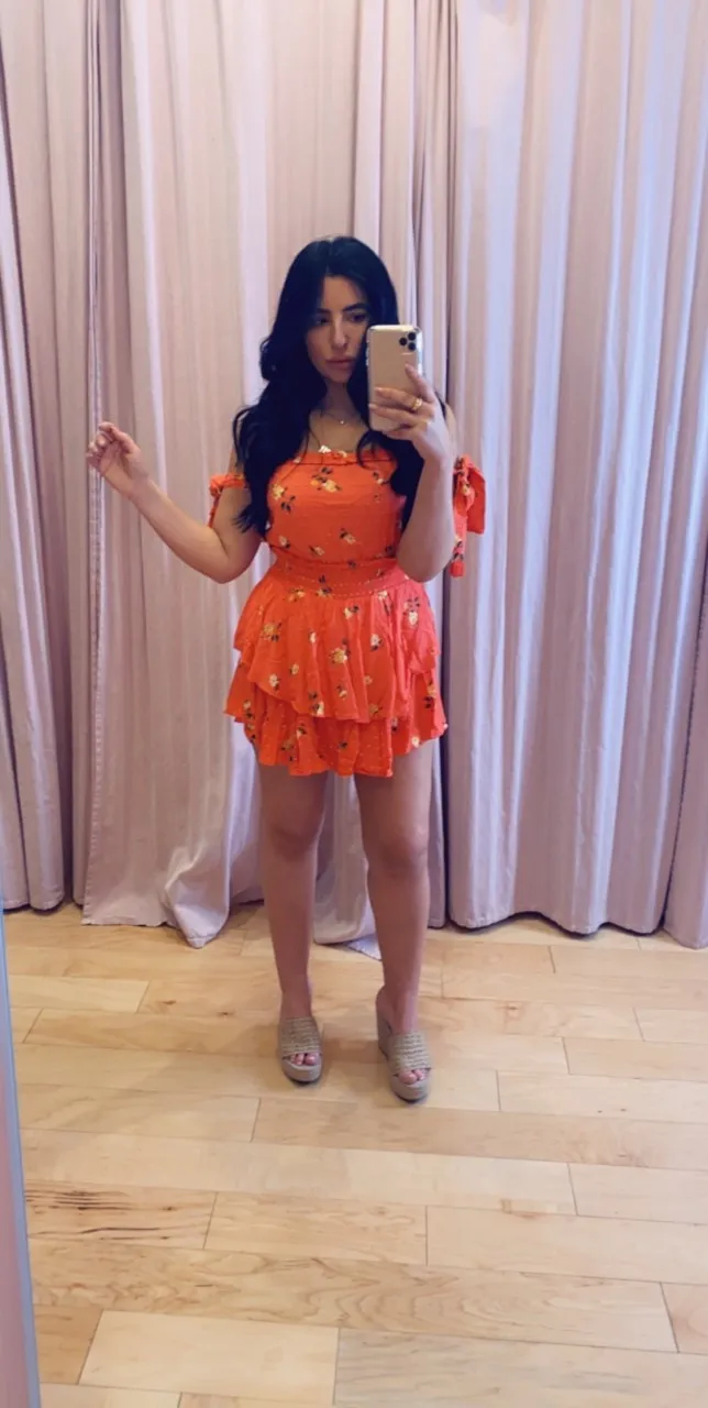 Floral Print Swiss Dot Arm Tie Romper