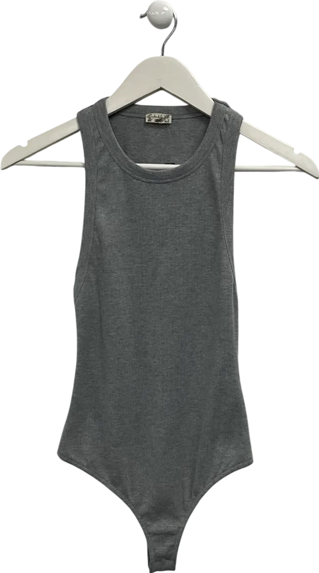 Free People Grey Sleeveless Bodysuit UK XS