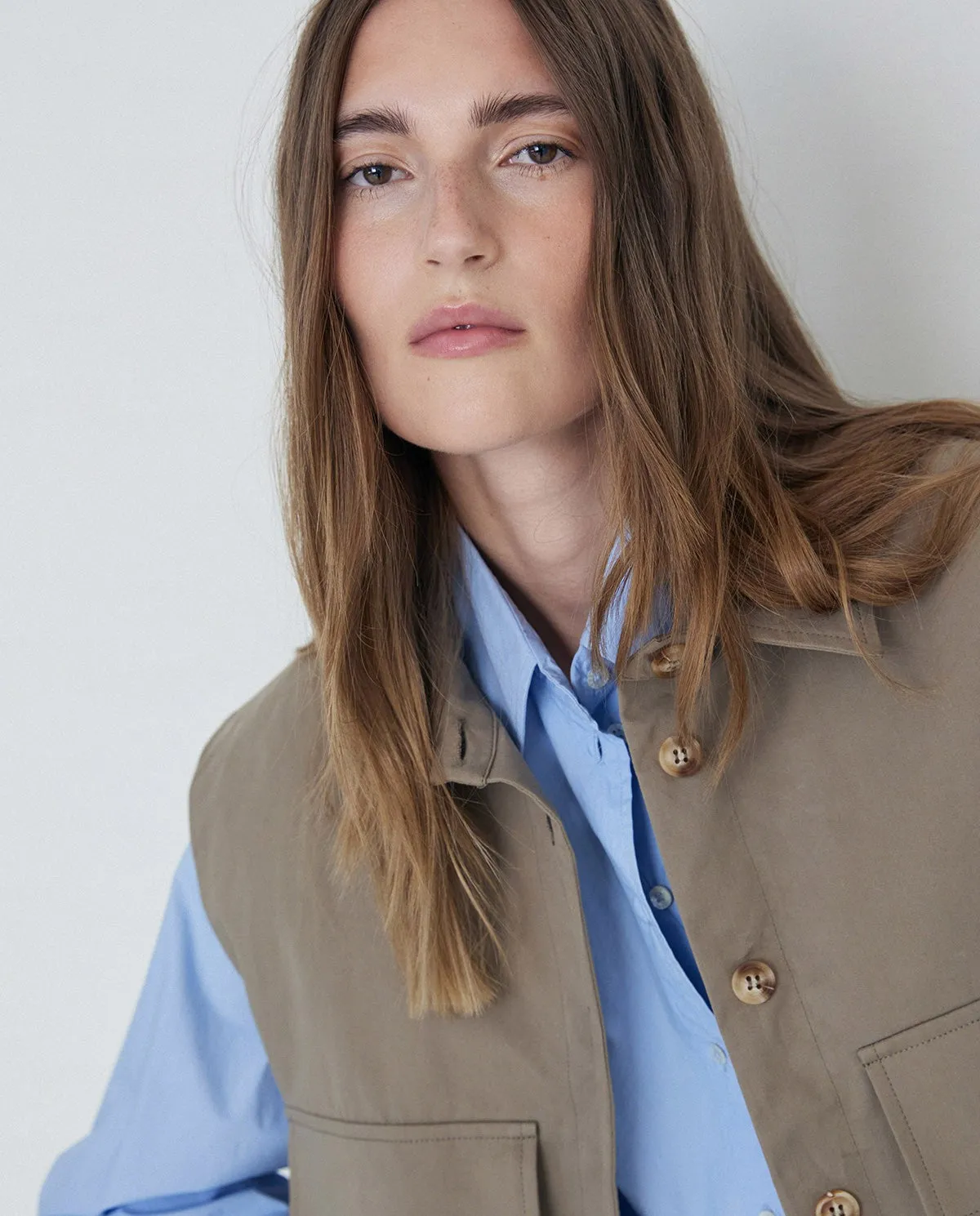 Gaberdine Gilet