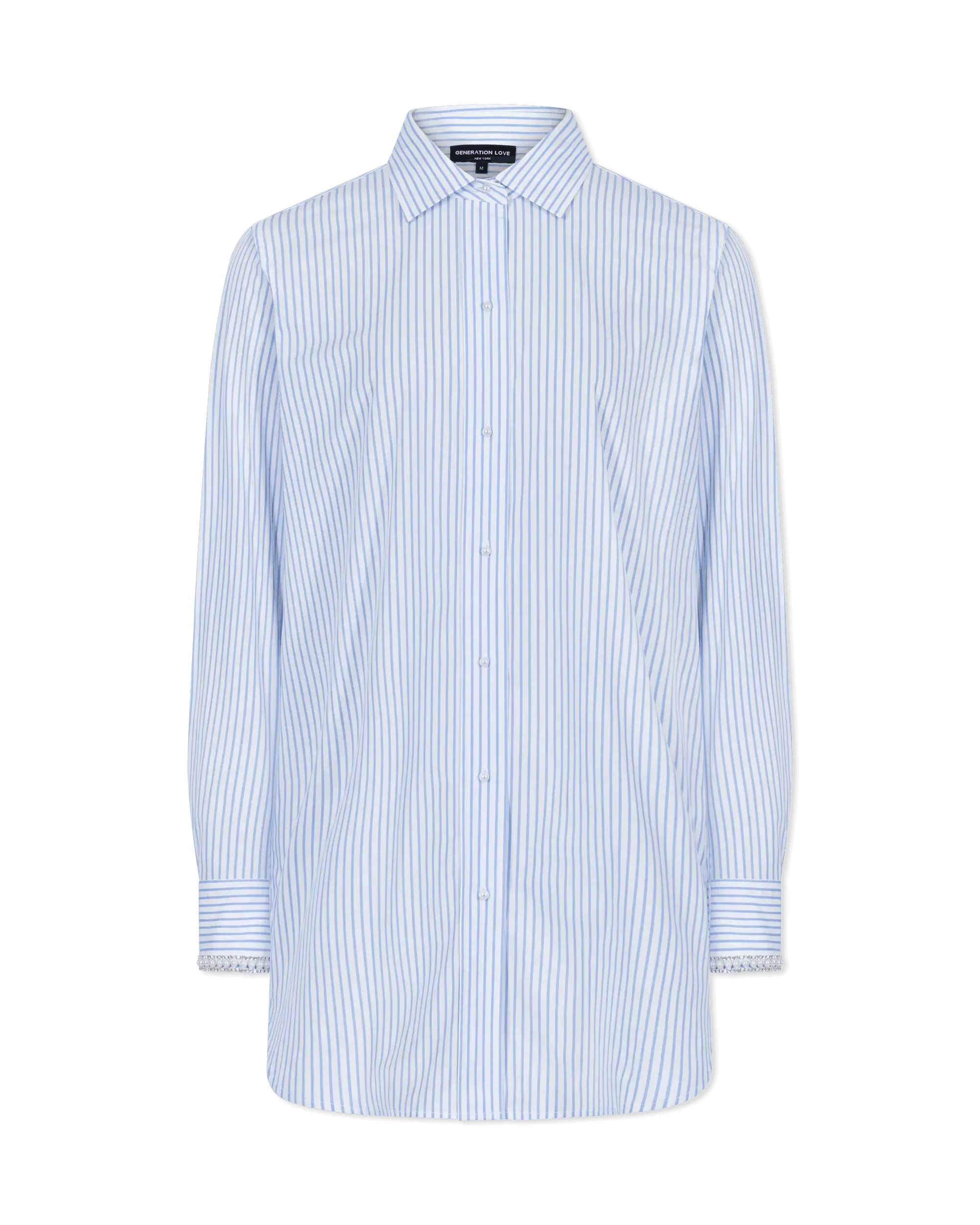 Generation Love Fiore Embellished Pinstripe Shirt