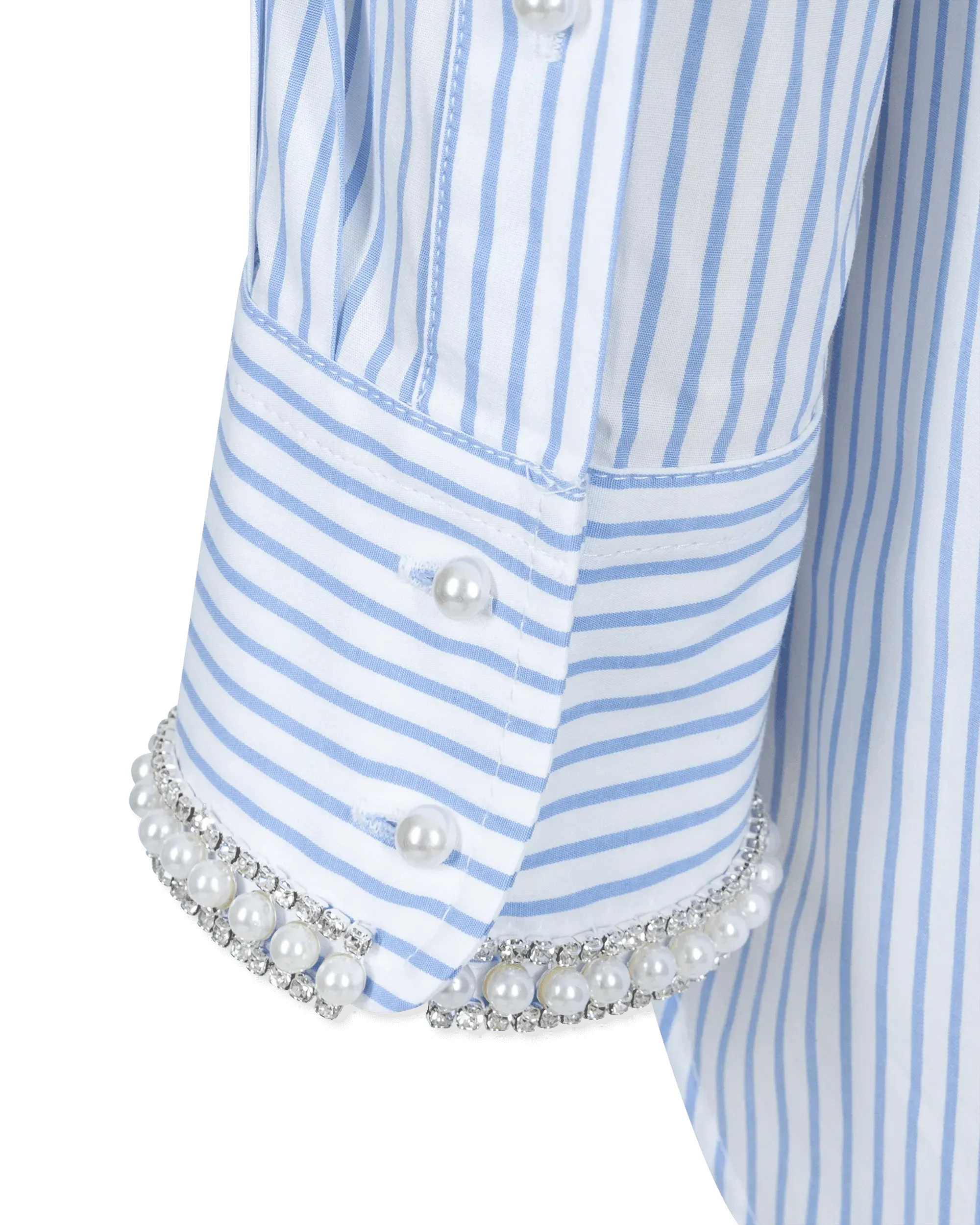 Generation Love Fiore Embellished Pinstripe Shirt